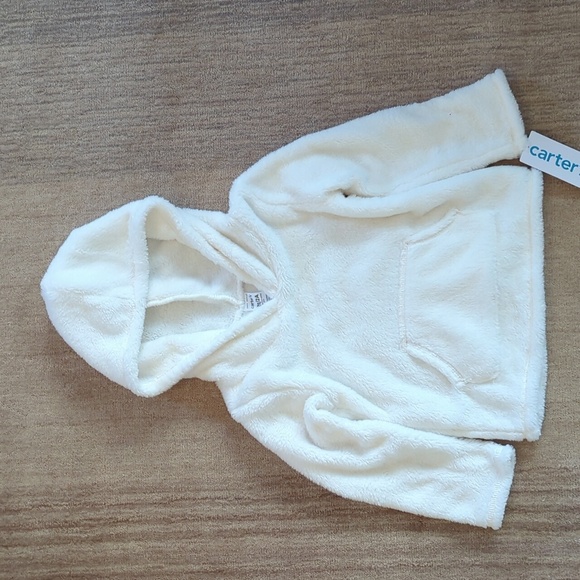 Carter's Other - NWT Carter's 2T Hooded Cream Fleece